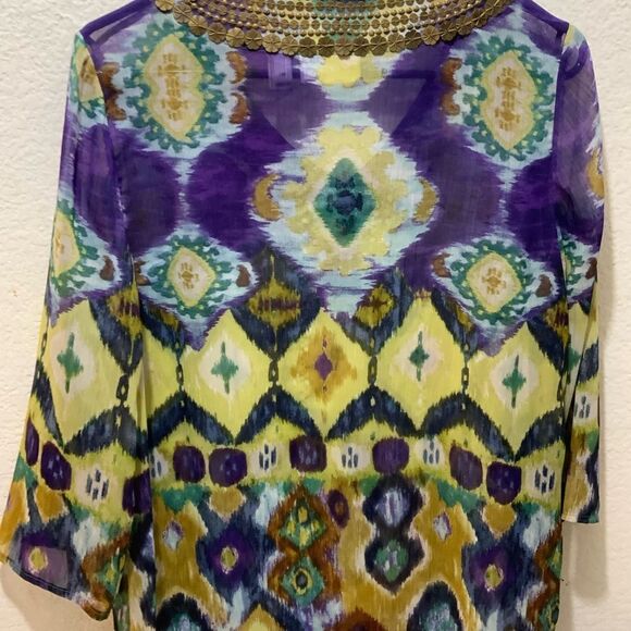 Women’s Chico’s bundle of 4 tops multicolor size 1 - Picture 10 of 16